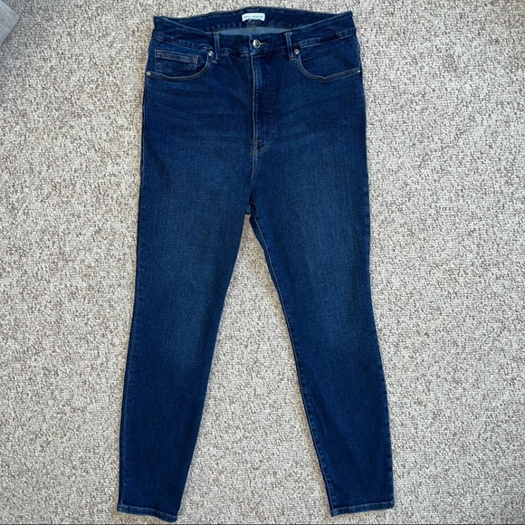 Good American Good Waist cropped Jeans Blue798. Size 16 women - Picture 4 of 7